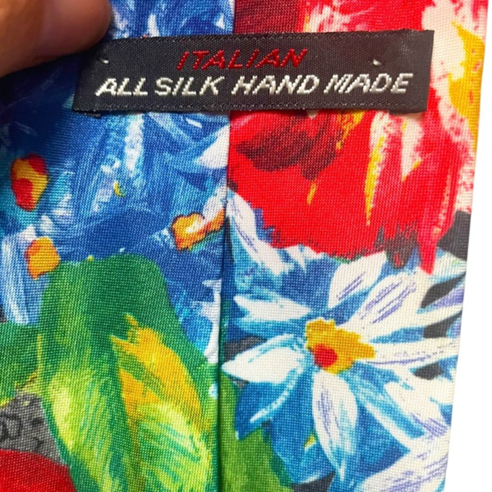 3/$25 Italian Silk Hamdmade Men’s Tie, multi colored, floral‎